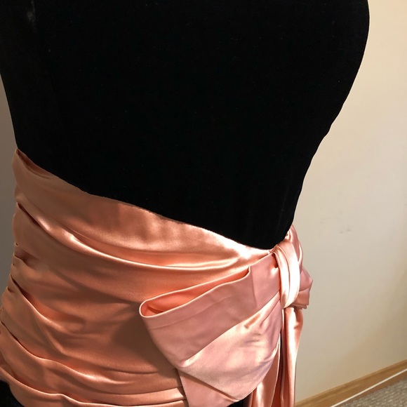 Betsy Johnson Black Velvet Dress with Bow - Picture 4 of 5